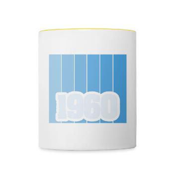1960 1960 - Tasse zweifarbig - Weiß/Gelb - Vorne