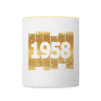 1958 - Contrasting Mug - white/yellow - Front
