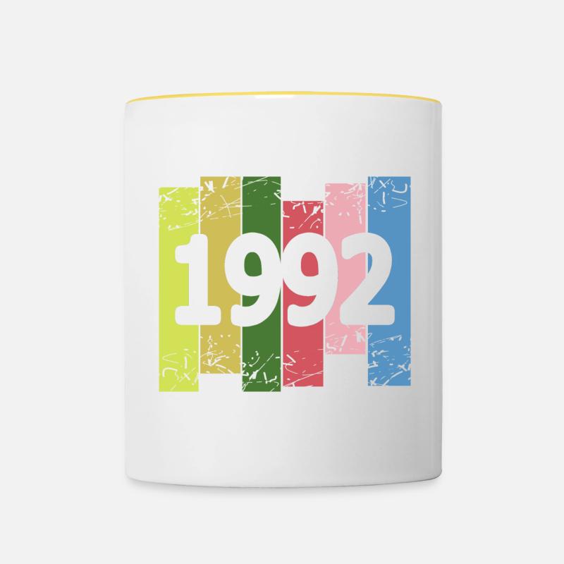 1992 - Tasse zweifarbig - Weiß/Gelb