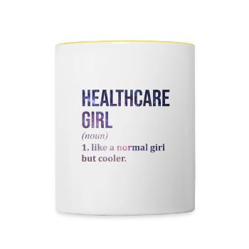 Santé - Mug contrasté - blanc/jaune - Devant