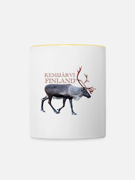 Chemische Abfälle - Tasse zweifarbig - Weiß/Gelb