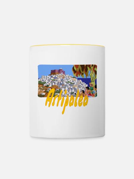 Astipalea - Tasse zweifarbig - Weiß/Gelb