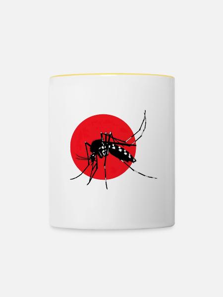 Moskito - Tasse zweifarbig - Weiß/Gelb