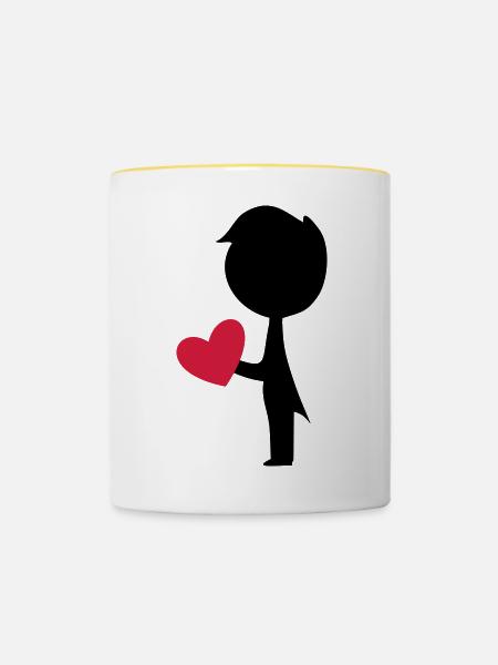 Bräutigam - Tasse zweifarbig - Weiß/Gelb