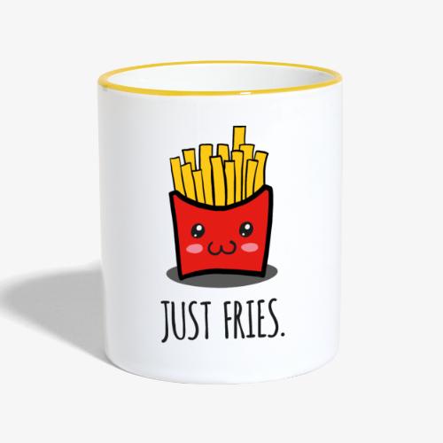 Just fries - Pommes - Pommes frites - Tasse zweifarbig