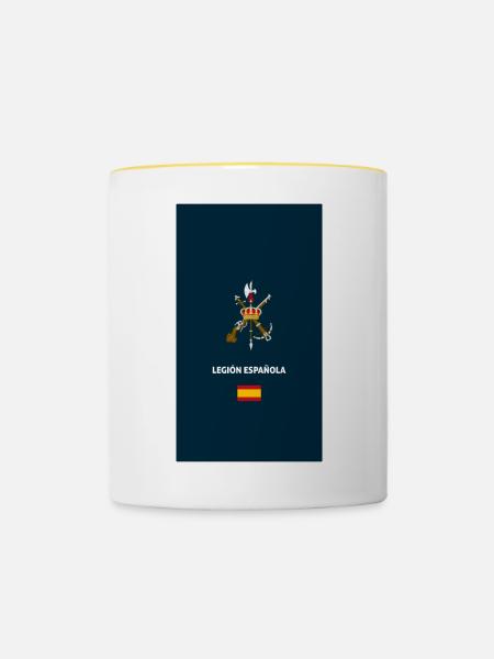 Legion Espanola-Handy-Fall - Tasse zweifarbig - Weiß/Gelb