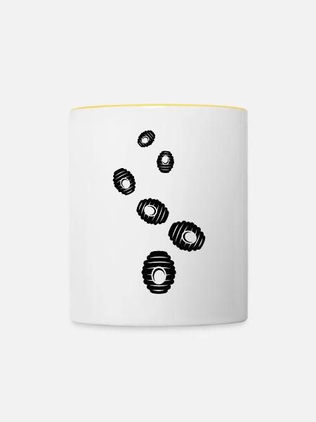 Imker Icon honig - Tasse zweifarbig - Weiß/Gelb