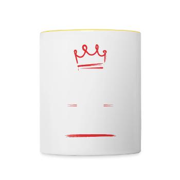Équipe de barbecue - Mug contrasté - blanc/jaune - Devant
