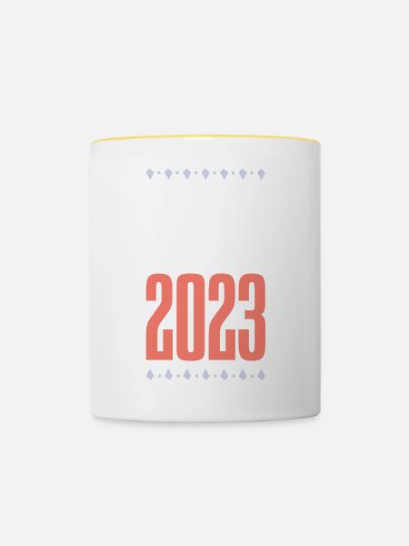 Prag 2023 - Tasse zweifarbig - Weiß/Gelb