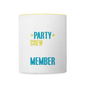 Malle Party Crew - Tasse zweifarbig - Weiß/Gelb - Vorne