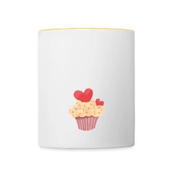 I Sugar Coat Everything - Contrasting Mug - white/yellow - Front