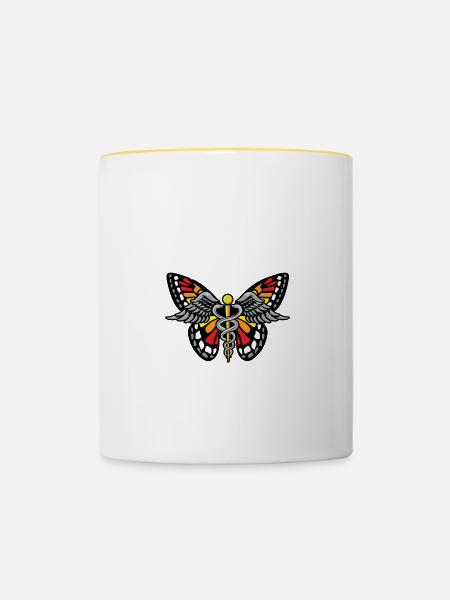 Epileptiker Epiloptologe Gift - Tasse zweifarbig - Weiß/Gelb
