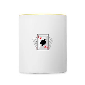 Skorpion -Königin Leidenschaftlich Gift - Tasse zweifarbig - Weiß/Gelb - Vorne