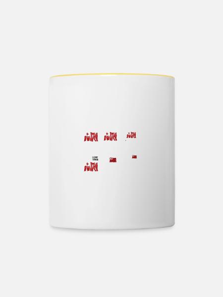 Freizeit Reisender Gift - Tasse zweifarbig - Weiß/Gelb
