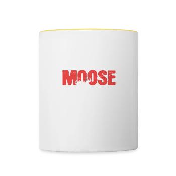 Pas de poison de chasseur d’orignal - Mug contrasté - blanc/jaune - Devant