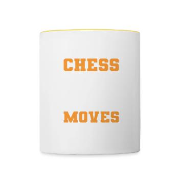 Avoir de grands mouvements Compétitif Personne Ges - Mug contrasté - blanc/jaune - Devant