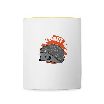 No Hug Introverted Poison - Contrasting Mug - white/yellow - Front