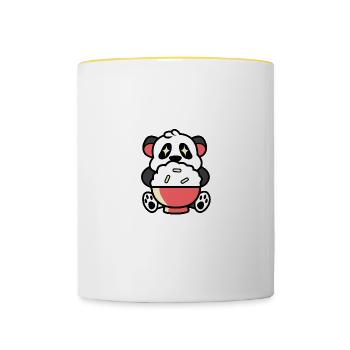 Additional Rice Food Lovers Poison - Contrasting Mug - white/yellow - Front