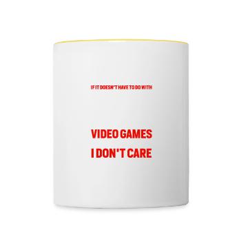 If it's not related to anime video games - Contrasting Mug - white/yellow - Front