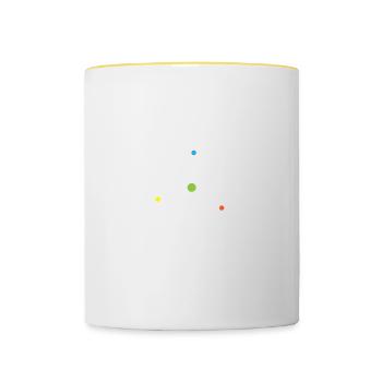 Nerdy you-matter then you energy e_mc_2 natural science - Mug contrasté - blanc/jaune - Devant
