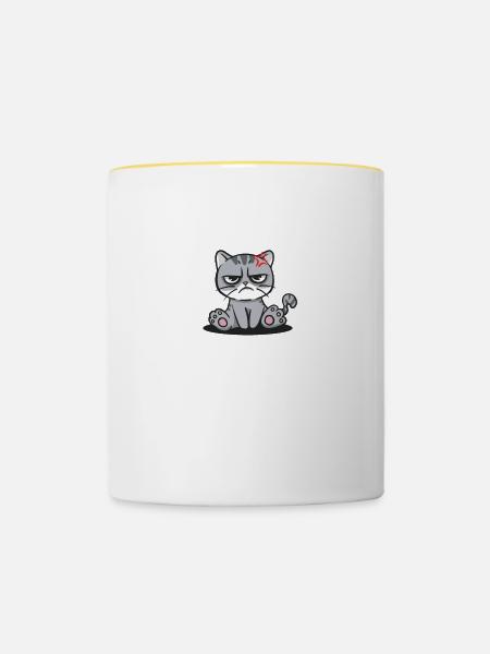 Ich weiß nicht, ob ich scherze oder nicht lustig s - Tasse zweifarbig - Weiß/Gelb