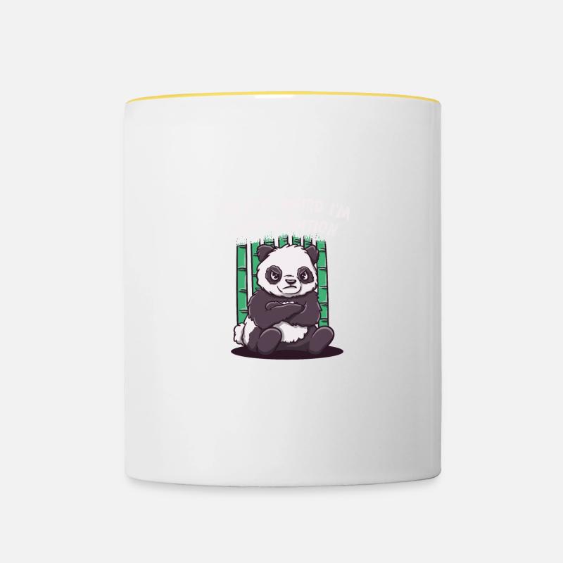 Je ne suis pas bizarre drôle sarcastique Hum - Mug contrasté - blanc/jaune