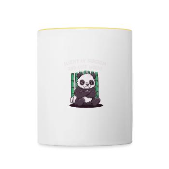 Sarcasme fluide et mots fluides de drôles s - Mug contrasté - blanc/jaune - Devant