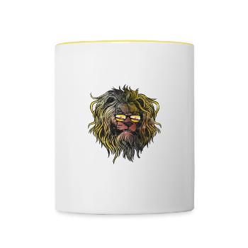 Brunei - Tasse zweifarbig - Weiß/Gelb - Vorne