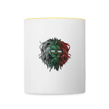 Bulgarie - Mug contrasté - blanc/jaune - Devant