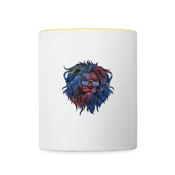 Demokratische Republik Kongo - Tasse zweifarbig - Weiß/Gelb - Vorne