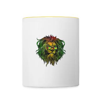 São Tomé and Príncipe - Contrasting Mug - white/yellow - Front