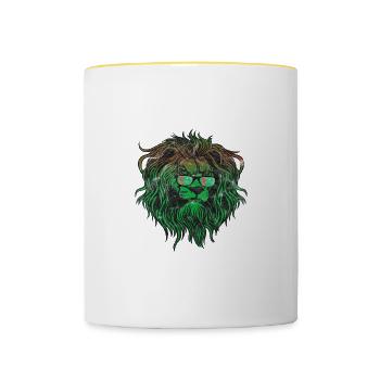 Turkmenistan - Tasse zweifarbig - Weiß/Gelb - Vorne