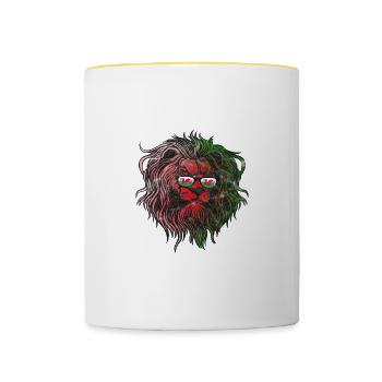 Wales - Tasse zweifarbig - Weiß/Gelb - Vorne
