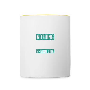 Nichts sagt Frühling wie Margaritas Hemd für - Tasse zweifarbig - Weiß/Gelb - Vorne
