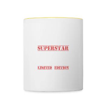 Best Granny Star Quote - Contrasting Mug - white/yellow - Front