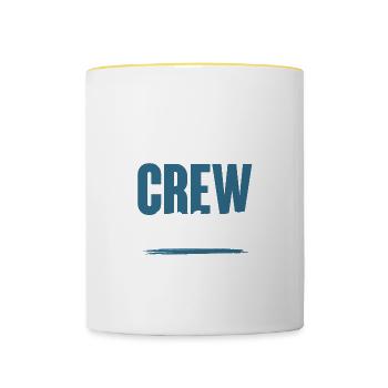 Équipe de breakdance - Mug contrasté - blanc/jaune - Devant