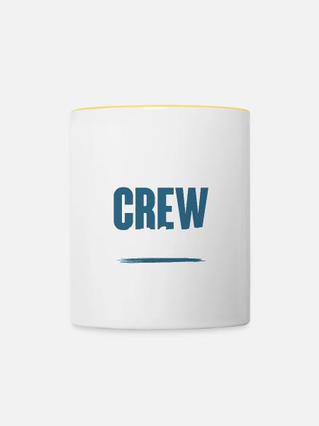Table Tennis Crew - Tasse zweifarbig - Weiß/Gelb