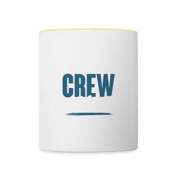 Windsurfing Crew - Tasse zweifarbig - Weiß/Gelb - Vorne