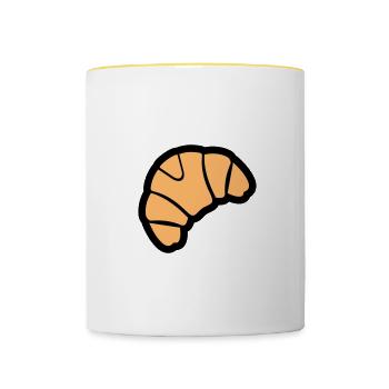 Croissant Baker - Contrasting Mug - white/yellow - Front