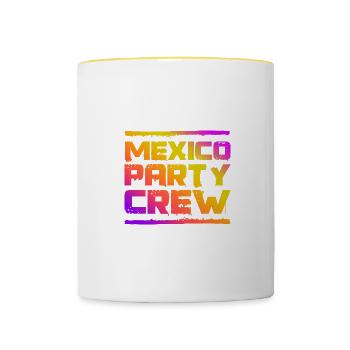 Mexico Party Crew Colorful - Contrasting Mug - white/yellow - Front