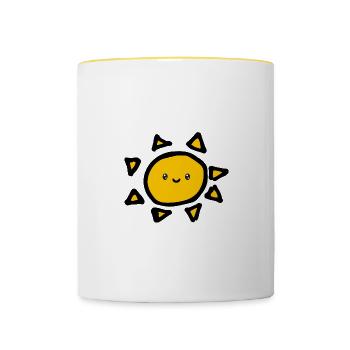 Sun - Contrasting Mug - white/yellow - Front