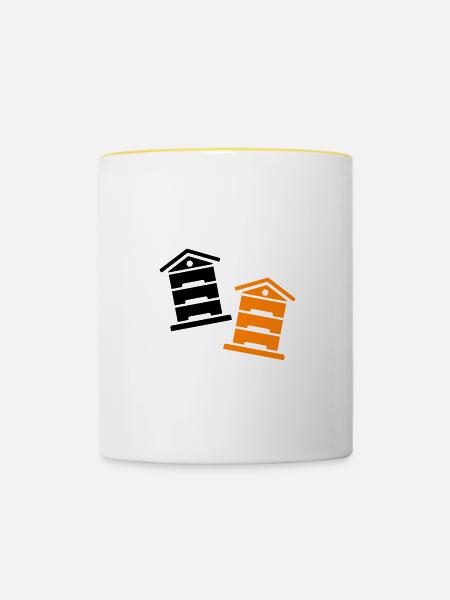 Honig Imker - Tasse zweifarbig - Weiß/Gelb