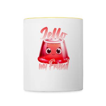 Jello my Friend - Tasse zweifarbig - Weiß/Gelb - Vorne