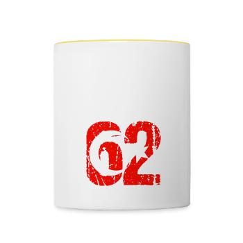 62 Dersim Türkei Hozat Türkiye Tunceli Pertek - Tasse zweifarbig - Weiß/Gelb - Vorne
