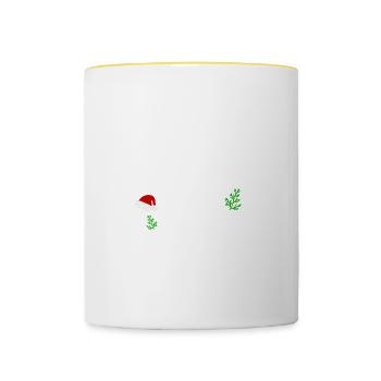 Belle assistante dentaire coquine - Mug contrasté - blanc/jaune - Devant