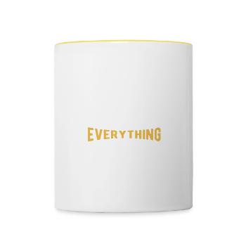 Distressed Dad Knows Everything 60th Bday - Contrasting Mug - white/yellow - Front