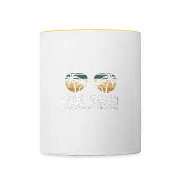 Beach Welcome to Freedom Experience Sayings Zi - Contrasting Mug - white/yellow - Front