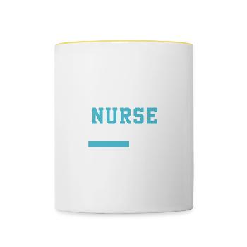 Vintage Nurse School Future Nurse Practitioner - Tasse zweifarbig - Weiß/Gelb - Vorne