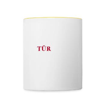 Türkiye Turkey Gift Idea Turkish Flag Flag - Contrasting Mug - white/yellow - Front