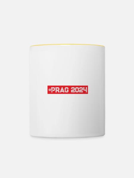 Prag 2024 - Tasse zweifarbig - Weiß/Gelb